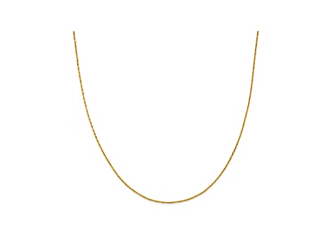 14k Yellow Gold Criss Cross Chain Necklace 16 inch