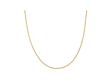 14k Yellow Gold Criss Cross Chain Necklace 18 inch