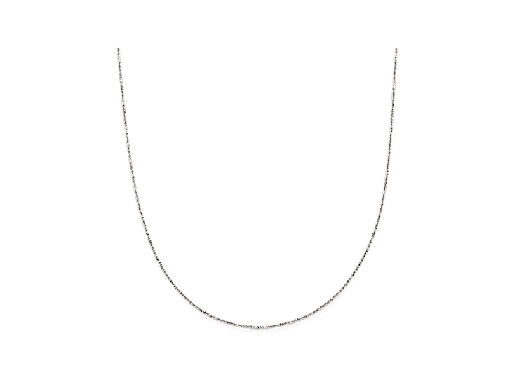 14k White Gold Criss Cross Chain Necklace 16 inch