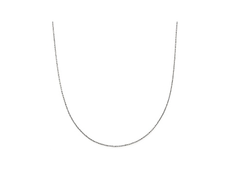 14k White Gold Criss Cross Chain Necklace 16 inch