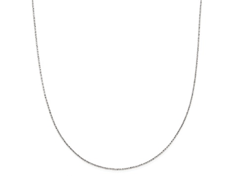 14k White Gold Criss Cross Chain Necklace 20 inch
