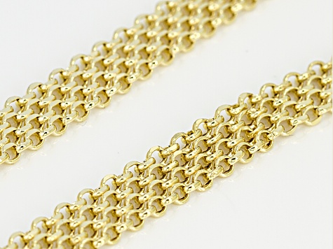 14k Yellow Gold Hollow Bismark Link 