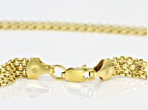14k Yellow Gold Hollow Bismark Link Chain Necklace 18 inch 5.5mm