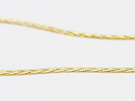 14k Yellow Gold Hollow Herringbone Link Necklace 18 inch