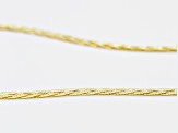 14k Yellow Gold Hollow Herringbone Link Necklace 18 inch