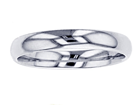 10k White Gold Comfort Fit Band Ring 3mm