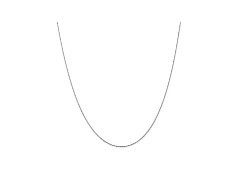 Rhodium over 10k White Gold Rope Link Chain Necklace 16 inch