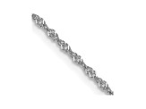 10k White Gold Singapore Link Chain Necklace 16 inch