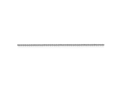 10k White Gold Cable Link Chain Necklace 16 inch