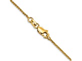 10k Yellow Gold Wheat Link Chain Necklace 16 inch