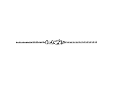 10k White Gold Wheat Link Chain Necklace 16 inch