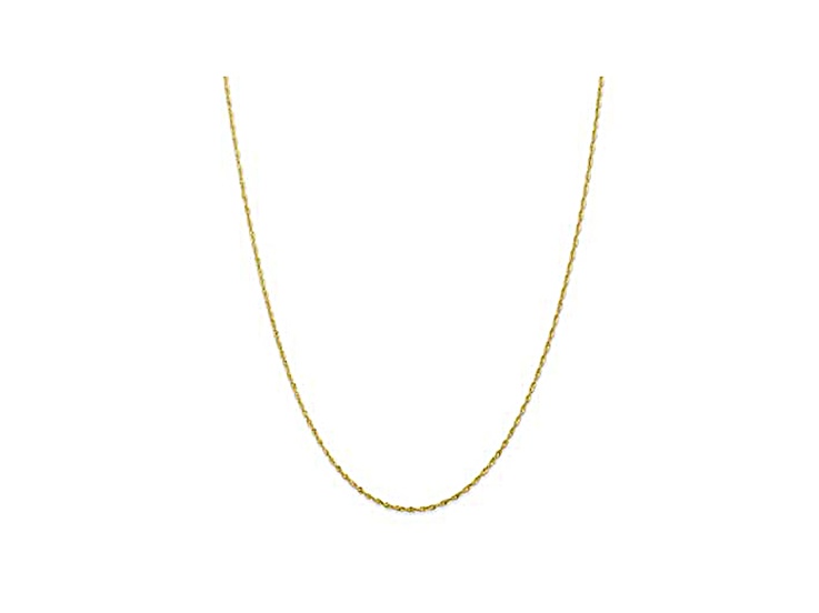 10k Yellow Gold Rope Link Chain Necklace 16 inch