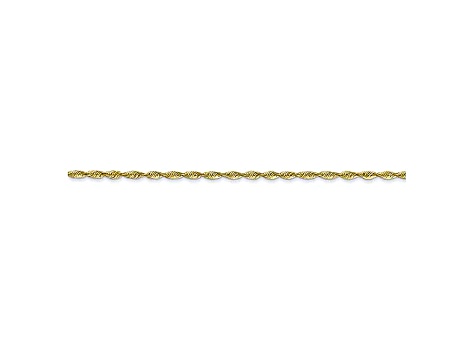 10k Yellow Gold Rope Link Chain Necklace 16 inch