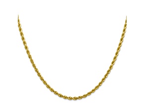 10k Yellow Gold Rope Link Chain Necklace 16 inch 2.75mm