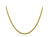 10k Yellow Gold Rope Link Chain Necklace 16 inch 2.75mm