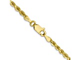 10k Yellow Gold Rope Link Chain Necklace 16 inch 2.75mm