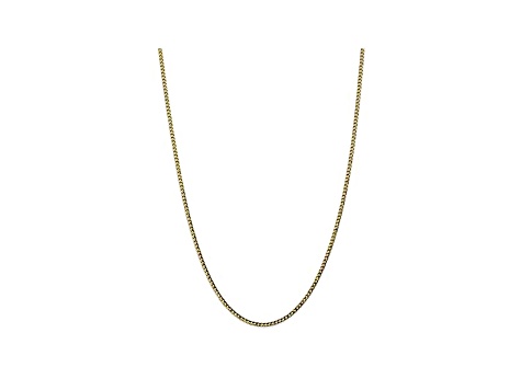 10k Yellow Gold Curb Link Chain Necklace 16 inch 2.5mm