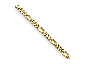 10k Yellow Gold Figaro Link Chain Necklace 16 inch