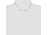 10k Yellow Gold Figaro Link Chain Necklace 16 inch