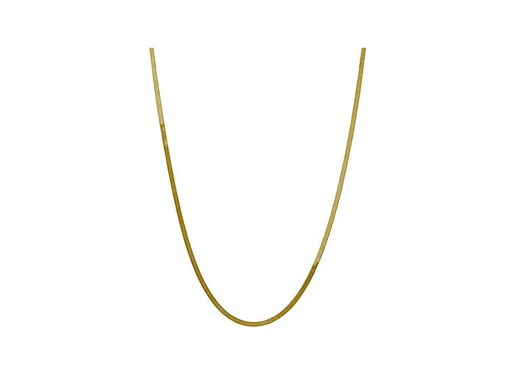 10k Yellow Gold 3mm Silky Herringbone Chain 18 inches