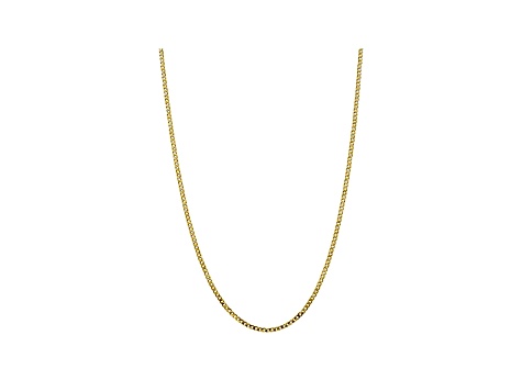 10k Yellow Gold 2.9mm Flat Beveled Curb Chain 18 inches