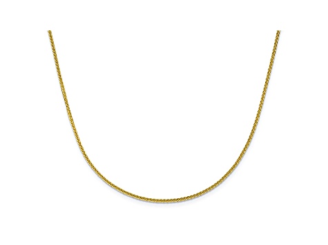 10k Yellow Gold 1.35mm Adjustable Wheat Chain 30 inches