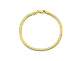 10k Yellow Gold 3mm Silky Herringbone Bracelet 7 inches