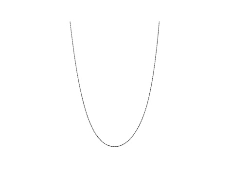 10k White Gold 1.75mm Diamond Cut Rope Chain 24 inches