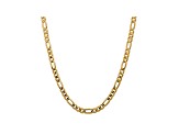 10k Yellow Gold 7.5mm Concave Figaro Chain 20 inches