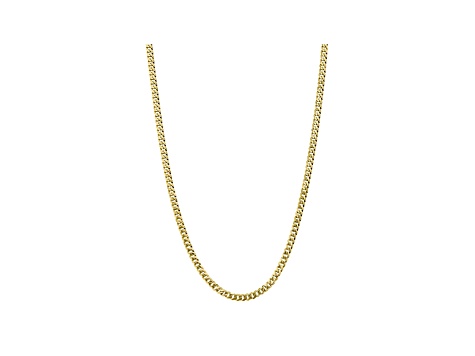 10k Yellow Gold 5.75mm Flat Beveled Curb Chain 22 inches