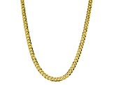 10K YELLOW GOLD 8.25MM FLAT BEVELED CURB CHAIN 24 INCHES