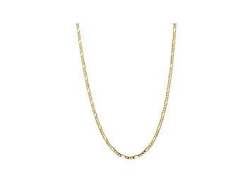 FB Jewels Solid 10K Yellow Gold 3.0mm Figaro Chain 