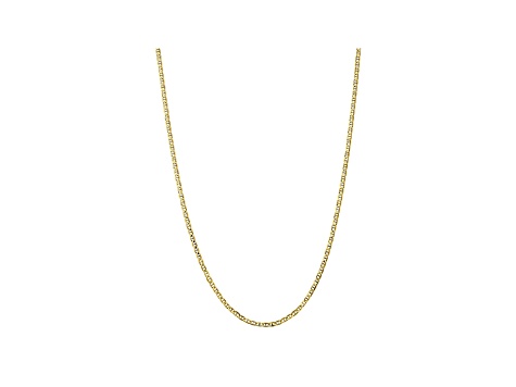 10k Yellow Gold 3mm Concave Mariner Chain 22 inch