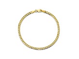 10k Yellow Gold 2.9mm Flat Beveled Curb Bracelet 8 inches