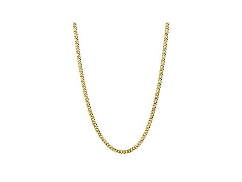 10k Yellow Gold 5.75mm Flat Beveled Curb Chain 18 inches