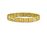 10k Yellow Gold 10mm Nugget Bracelet 8 inches