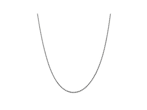 10k White Gold 1.75mm Diamond Cut Rope Chain 20 inches