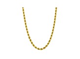10k Yellow Gold 8mm Handmade Diamond-Cut Rope Chain 22 inches