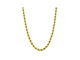 10k Yellow Gold 8mm Handmade Diamond-Cut Rope Chain 22 inches