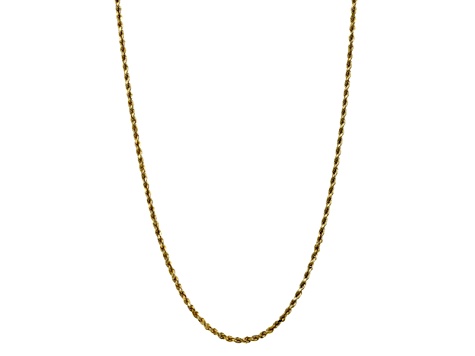 10K YELLOW GOLD 3.5MM DIAMOND CUT ROPE CHAIN 24 INCHES
