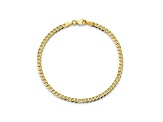 10k Yellow Gold 2.9mm Flat Beveled Curb Bracelet 7 inches