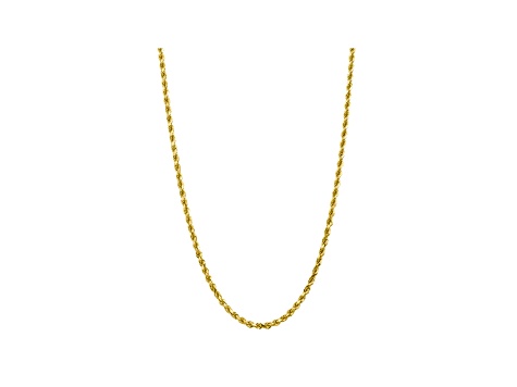 10k Yellow Gold 5mm Diamond Cut Rope Chain 20 inches - BVG100