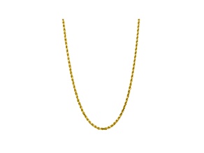 10k Yellow Gold 5mm Diamond Cut Rope Chain 20 inches