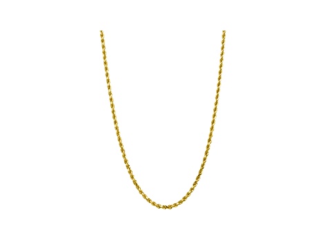 10k Yellow Gold 5mm Diamond Cut Rope Chain 24 inches