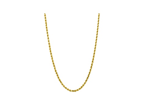10k Yellow Gold 5mm Diamond Cut Rope Chain 24 inches BVG101 JTV