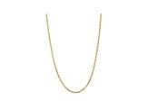 10k Yellow Gold 3mm Concave Mariner Chain 18 inch