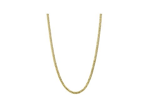 10k Yellow Gold 5.75mm Flat Beveled Curb Chain 20 inches