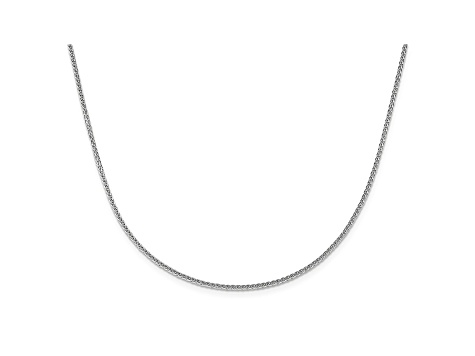 10k White Gold 1.35mm Adjustable Wheat Chain 30 inches