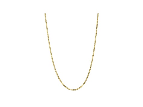 10k Yellow Gold 3mm Concave Mariner Chain 20 inch