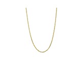 10k Yellow Gold 3mm Concave Mariner Chain 20 inch